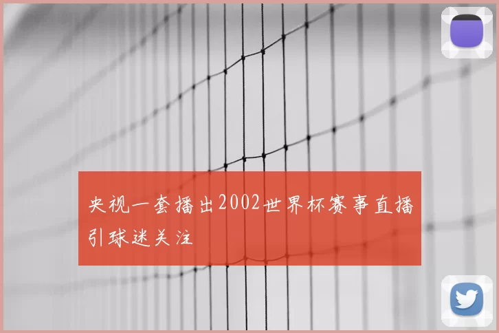央视一套播出2002世界杯赛事直播引球迷关注